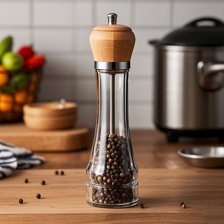 Custom Salt Pepper Grinder Spice Jars (4)