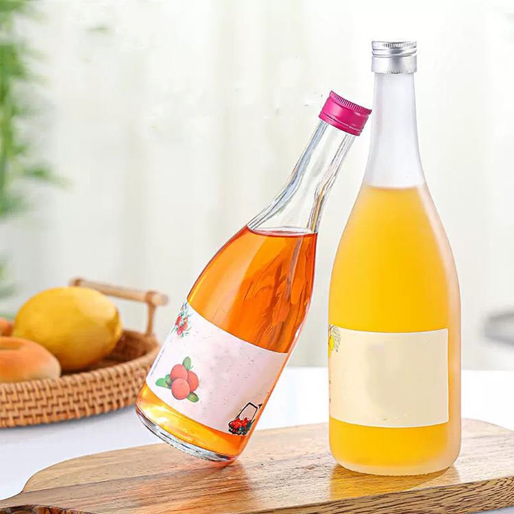 Frosted Round Glass Wine Bottle (5)