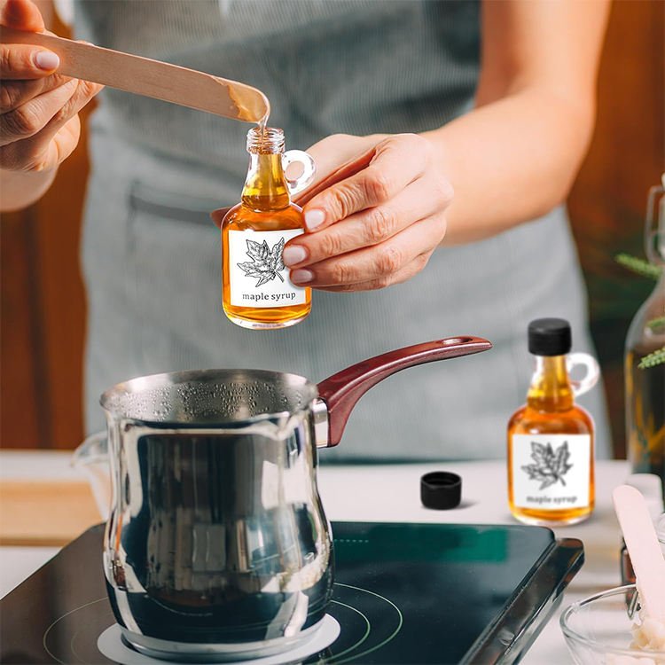 Glass Maple Syrup Bottles (2)