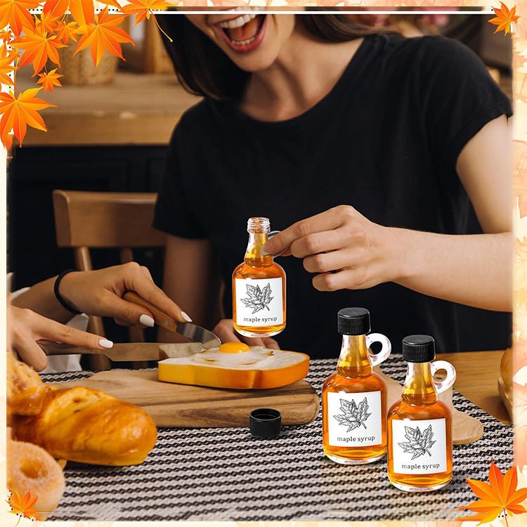 Glass Maple Syrup Bottles (6)