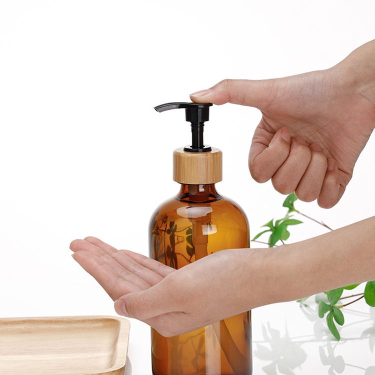 Shampoo Liquid Soap Glass Bottle (2)