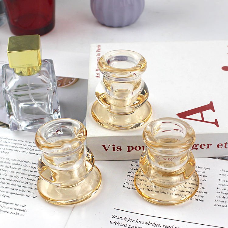 Unique Shape Vintage Glass Candle Jars (2)