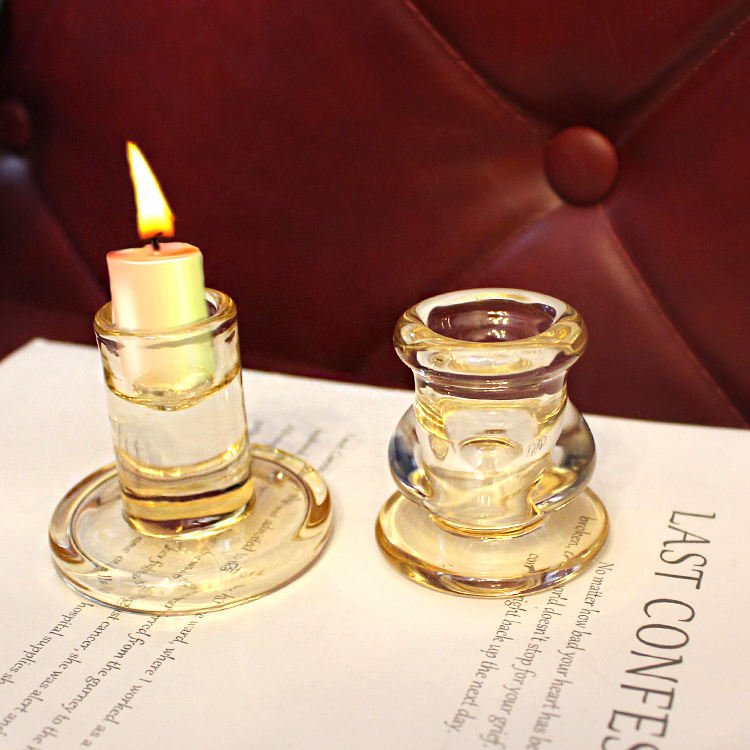 Unique Shape Vintage Glass Candle Jars (3)