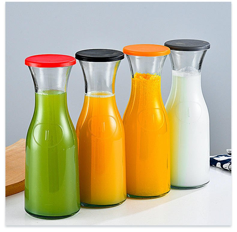 Wide Mouth Beverage Juice Glass Bottle (6)